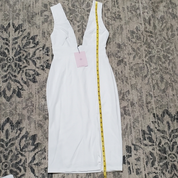 NWT HELLO MOLLY CAUGHT INBETWEEN Midi White Dress - Picture 6 of 12